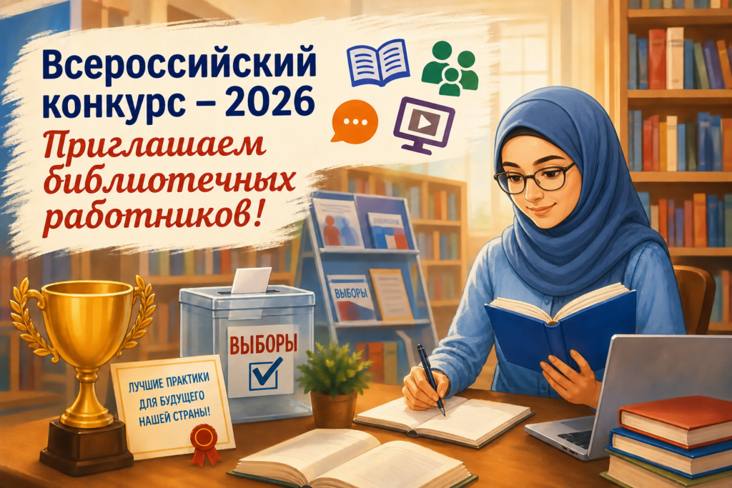Внимание, библиотечные работники! Приглашаем к участию во Всероссийском конкурсе– 2026! 🎉